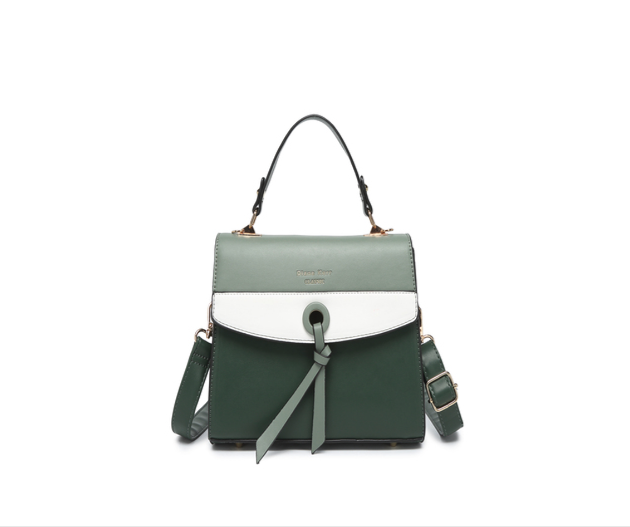Stylish Synthetic Green & White Bag  Trendy, Durable & Fashionable Handbag, ART:-DK-2008