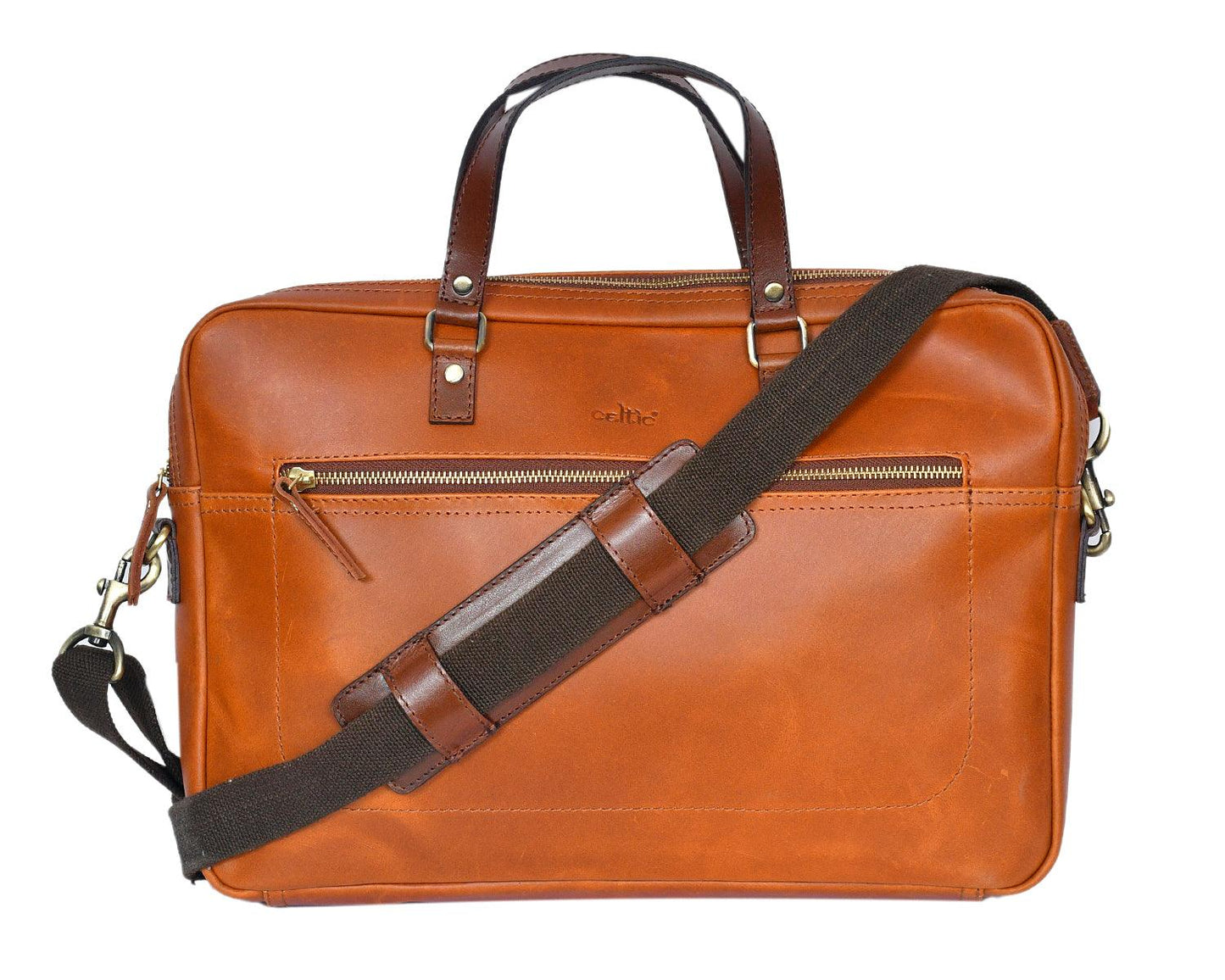  Premium Premium Leather Laptop Bag For Office And To Carry Your Full Size Laptop anywhere Safely. - INDIA