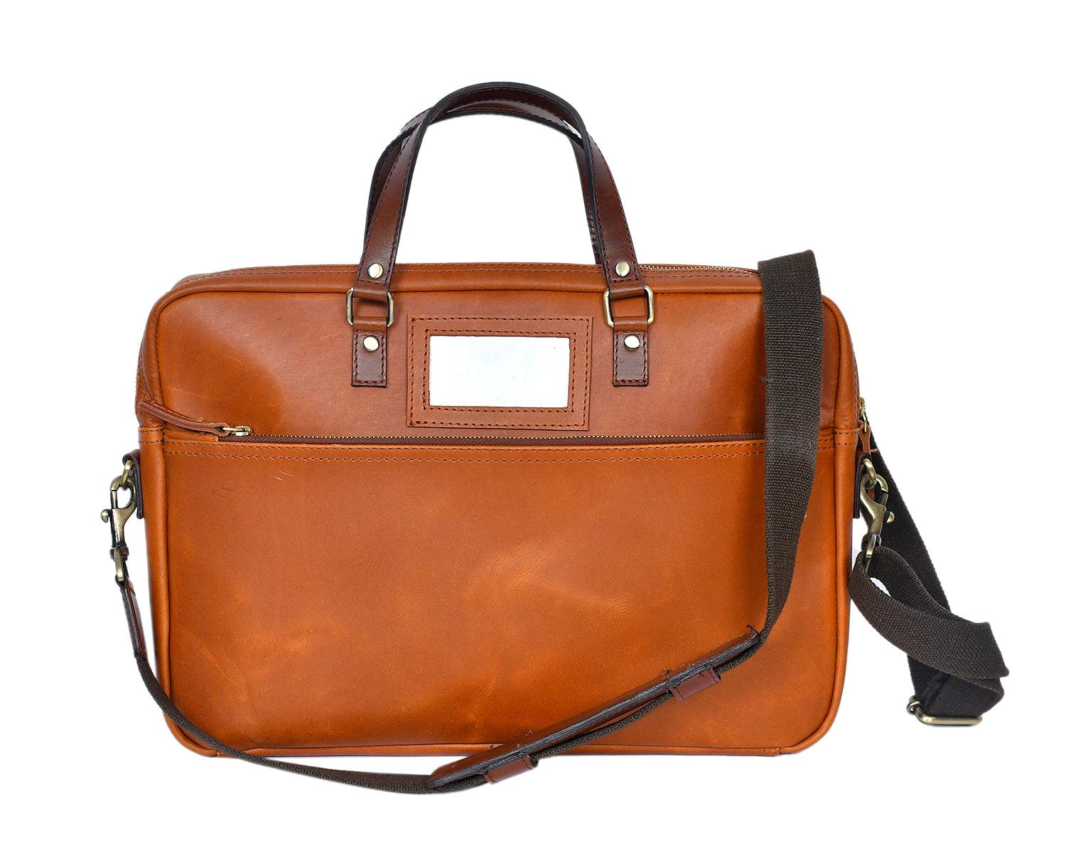  Premium Premium Leather Laptop Bag For Office And To Carry Your Full Size Laptop anywhere Safely. - INDIA