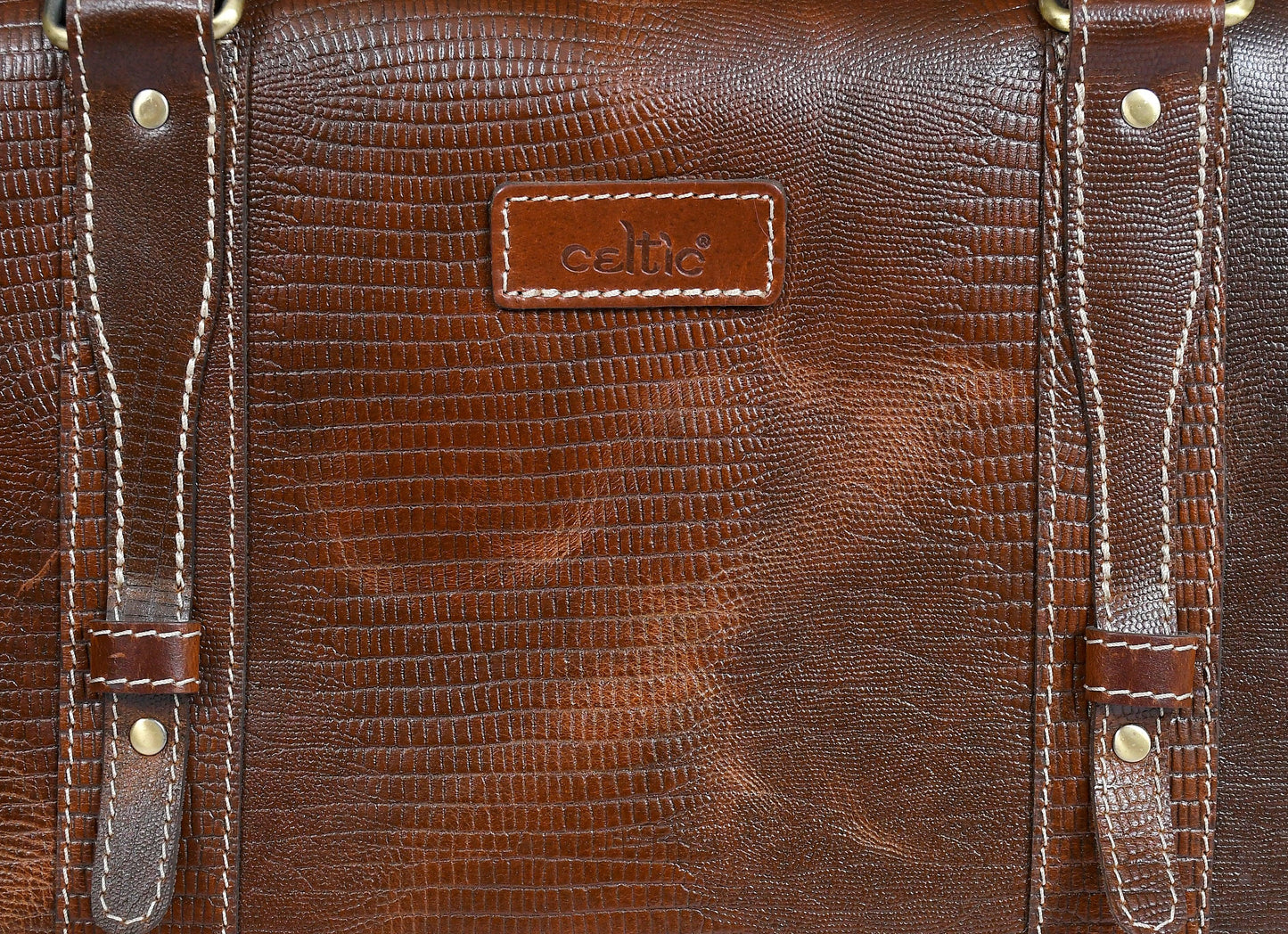  Brown Color Pure Leather Duffel Bag for Travelling | Handmade Weekender Bag - INDIA