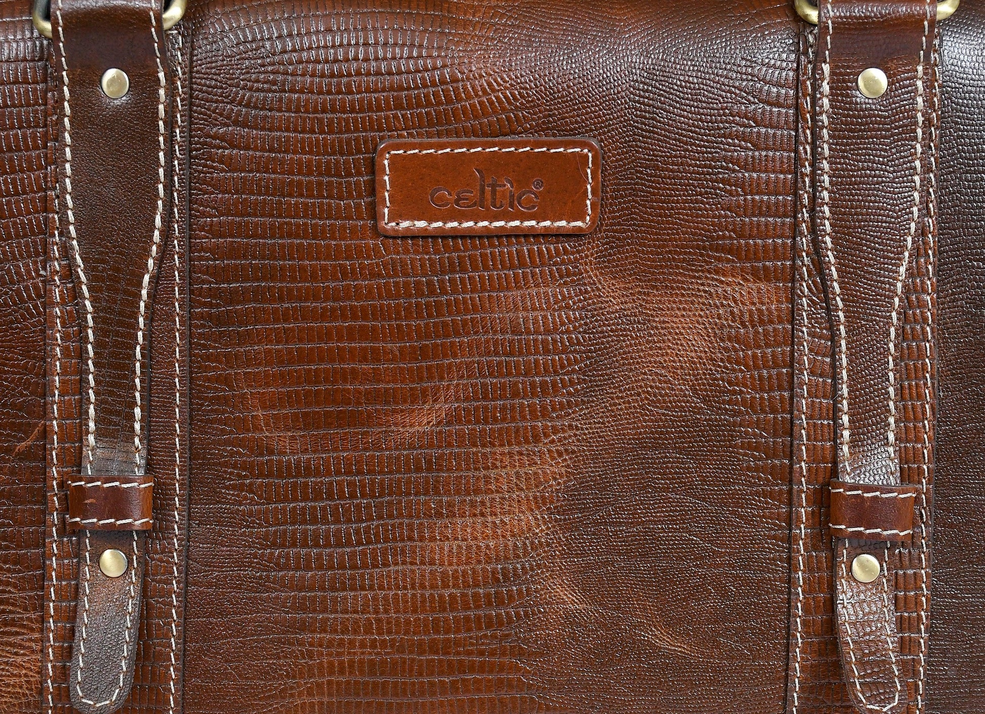  Brown Color Pure Leather Duffel Bag for Travelling | Handmade Weekender Bag - INDIA