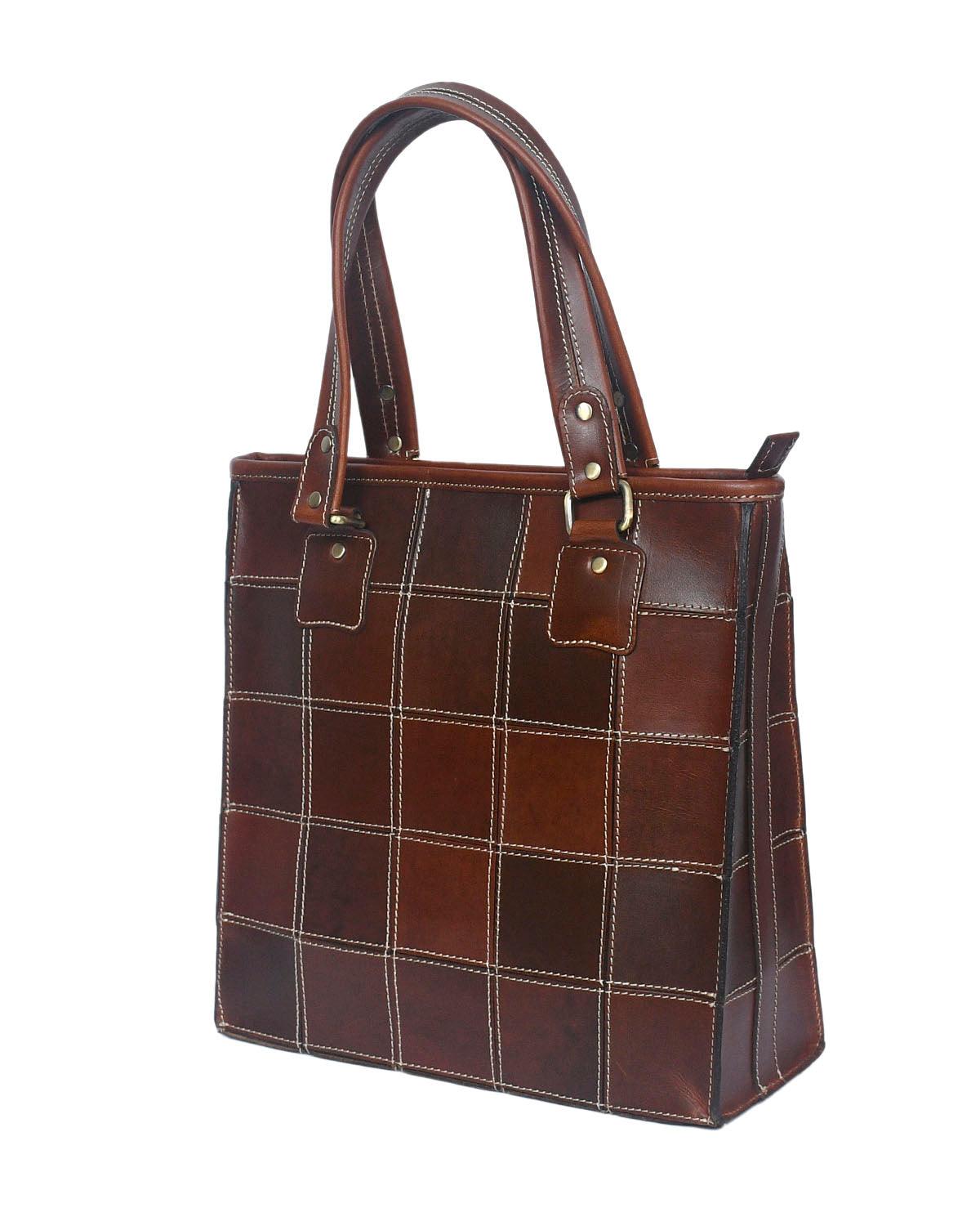  Boxy Tote Bag For Women's Girls | Party | Event | Gift | Mothers day | Brown Tote Bag - INDIA