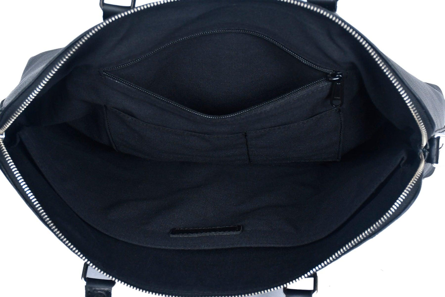  black color pure leather laptop bag for office use with shoulder strap - INDIA