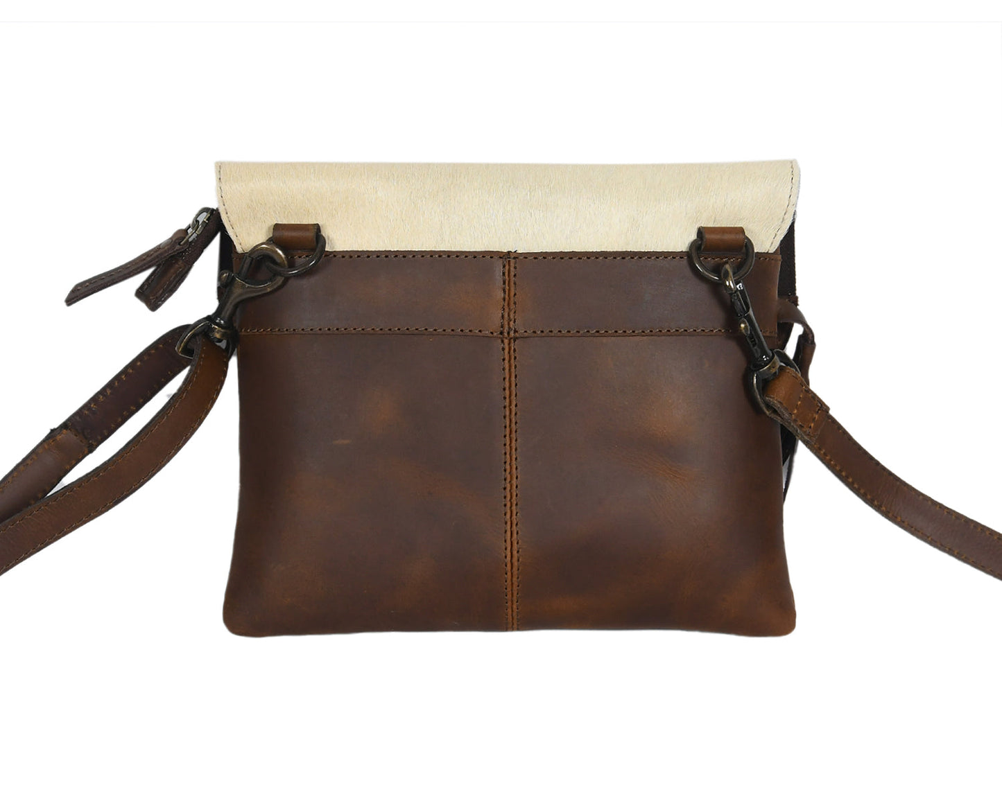  White And Tabaco Color Sling Bag - INDIA