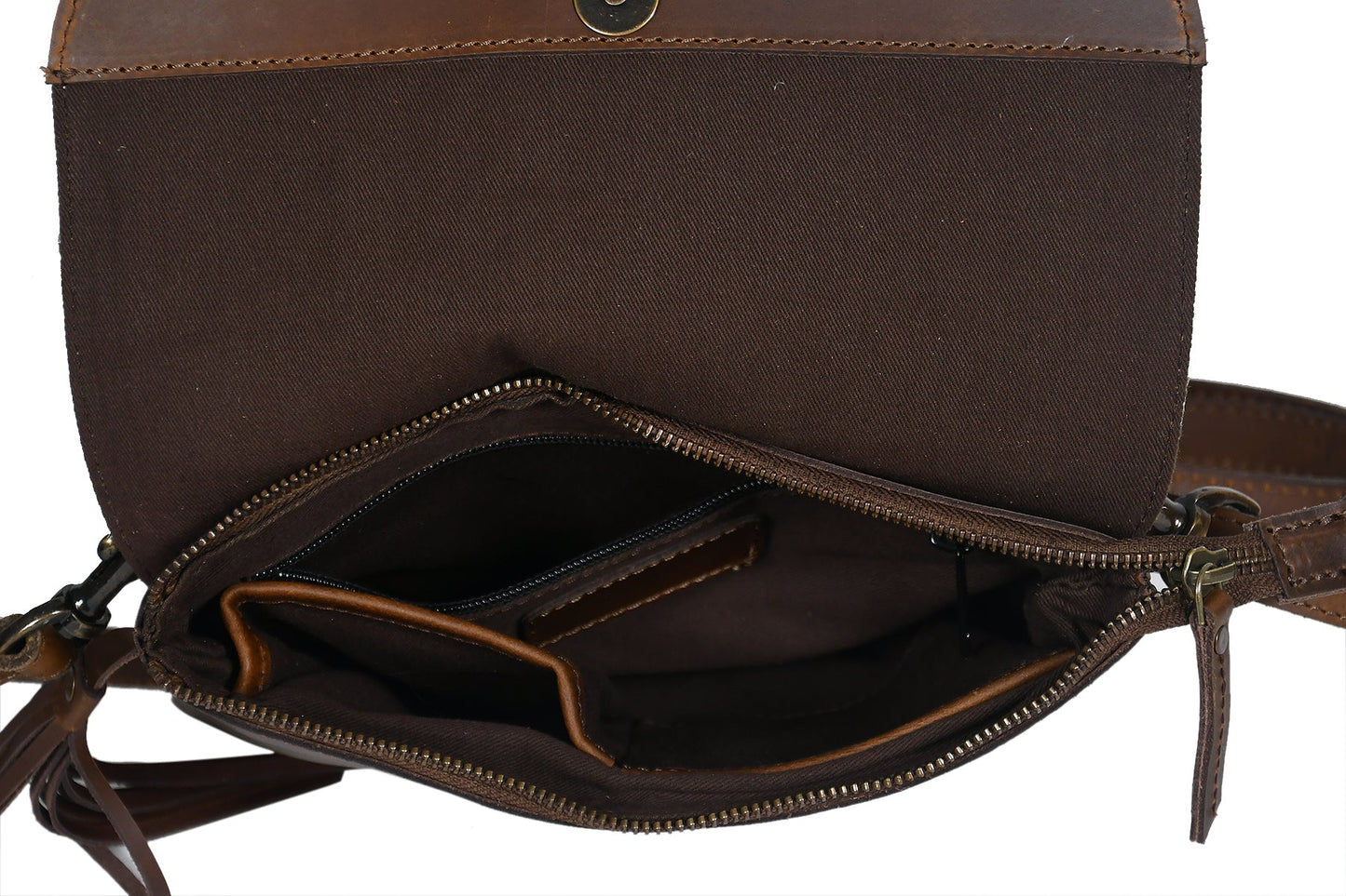  White And Tabaco Color Sling Bag - INDIA