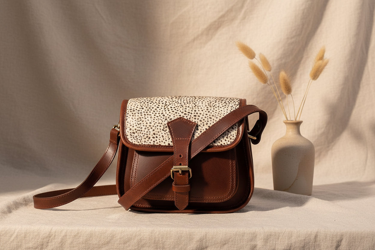  Leather Shoulder Bag For Women's & Girls Medium Size Leather Bag - INDIA