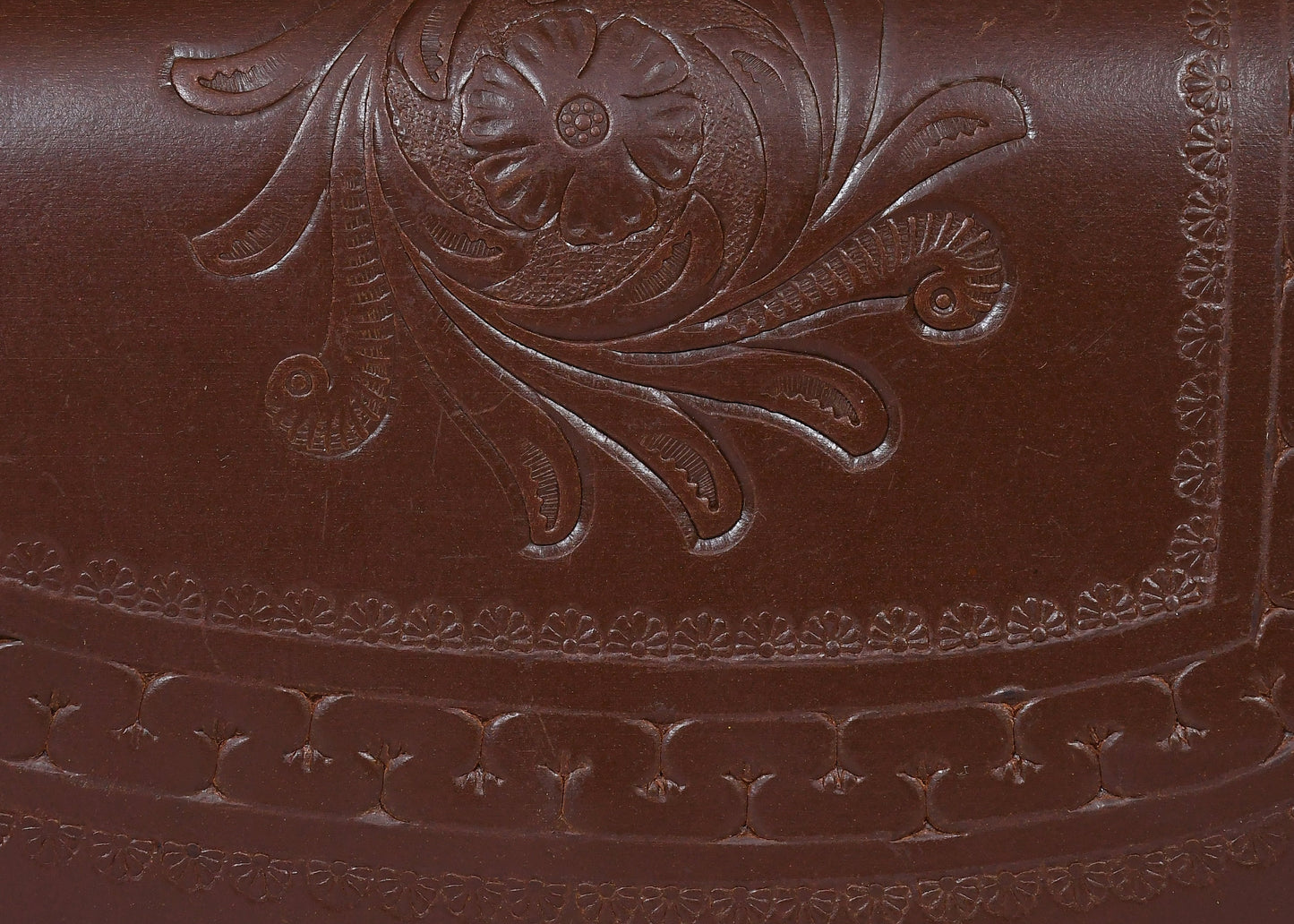  brown color pure leather shoulder bag for women and girls with glorious crafted . - INDIA