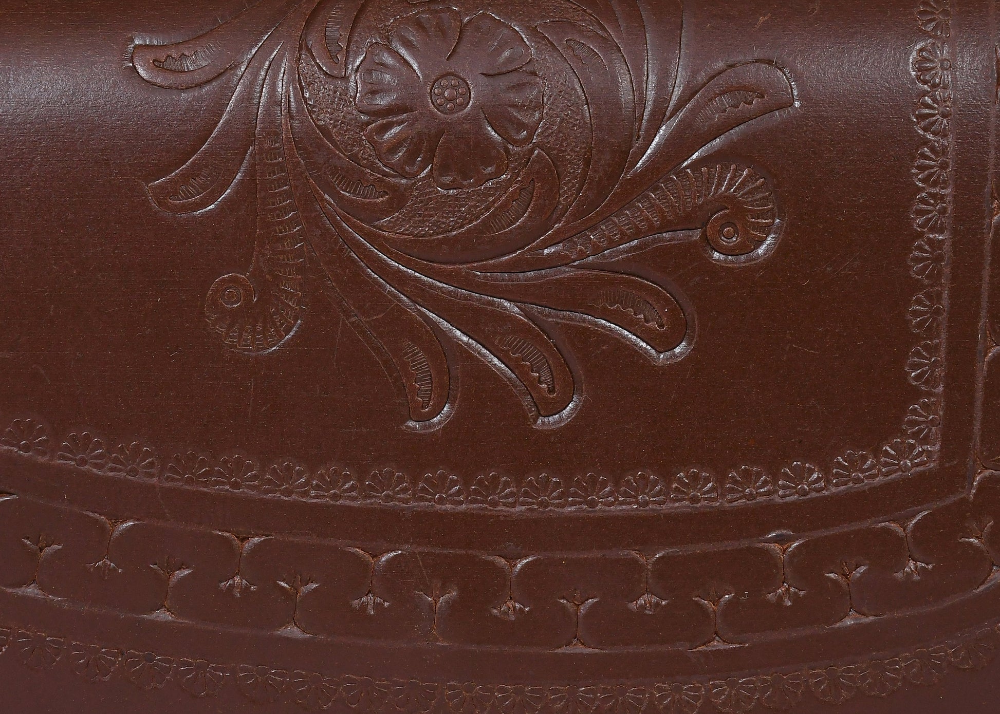  brown color pure leather shoulder bag for women and girls with glorious crafted . - INDIA