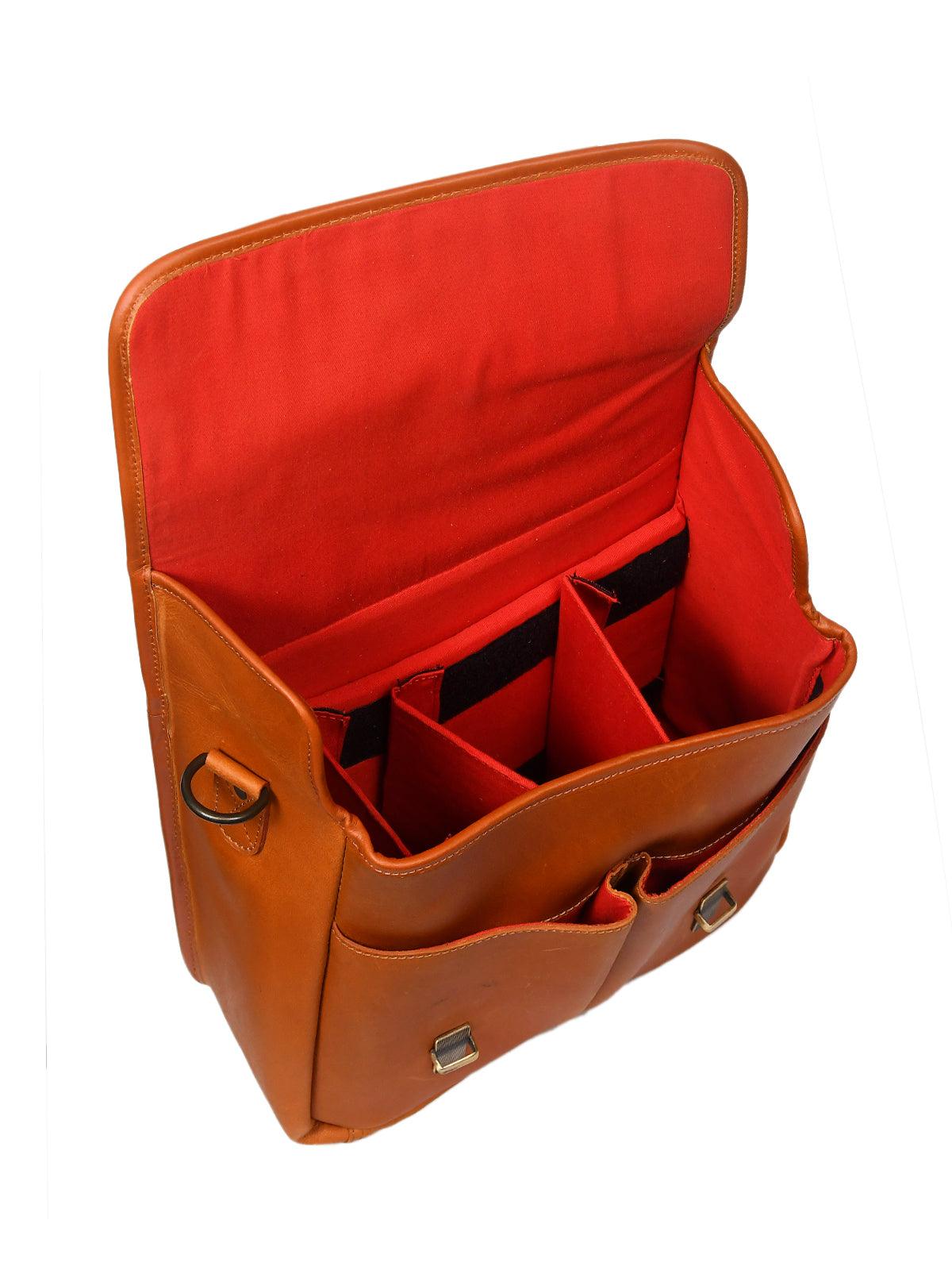  Leather Camera Bag | Adjustable Strap | Leather Bag Leather Cross body bag - INDIA