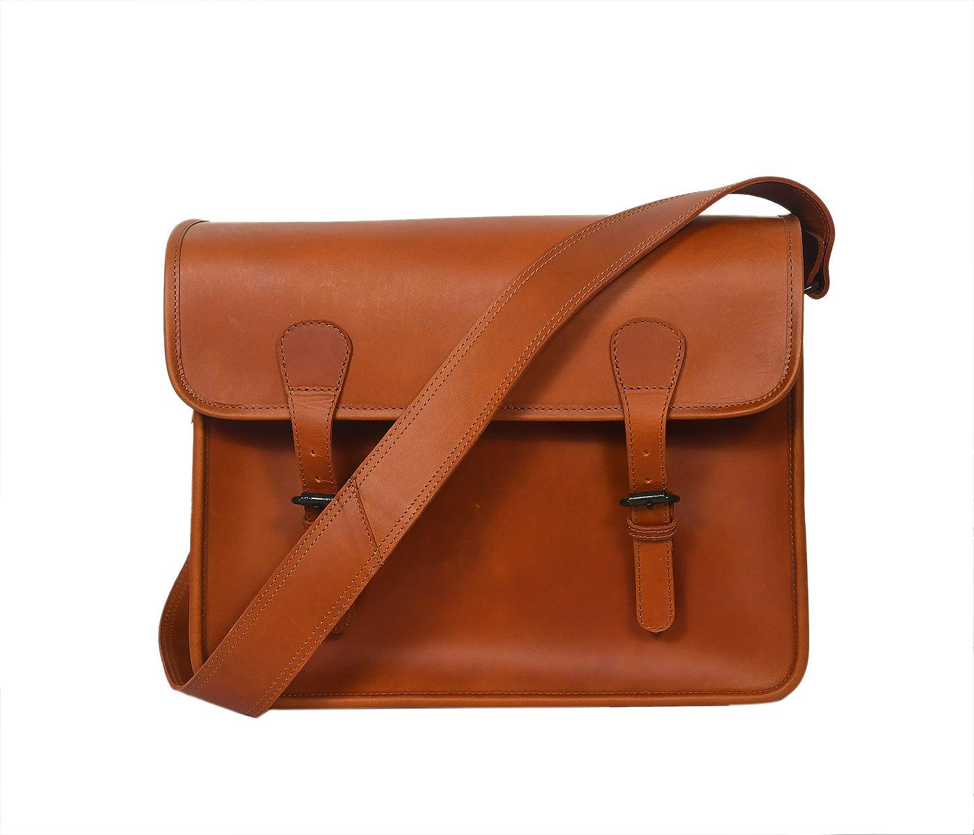  Leather Shoulder Messenger Laptop Bag | Travel Bag For Men - INDIA