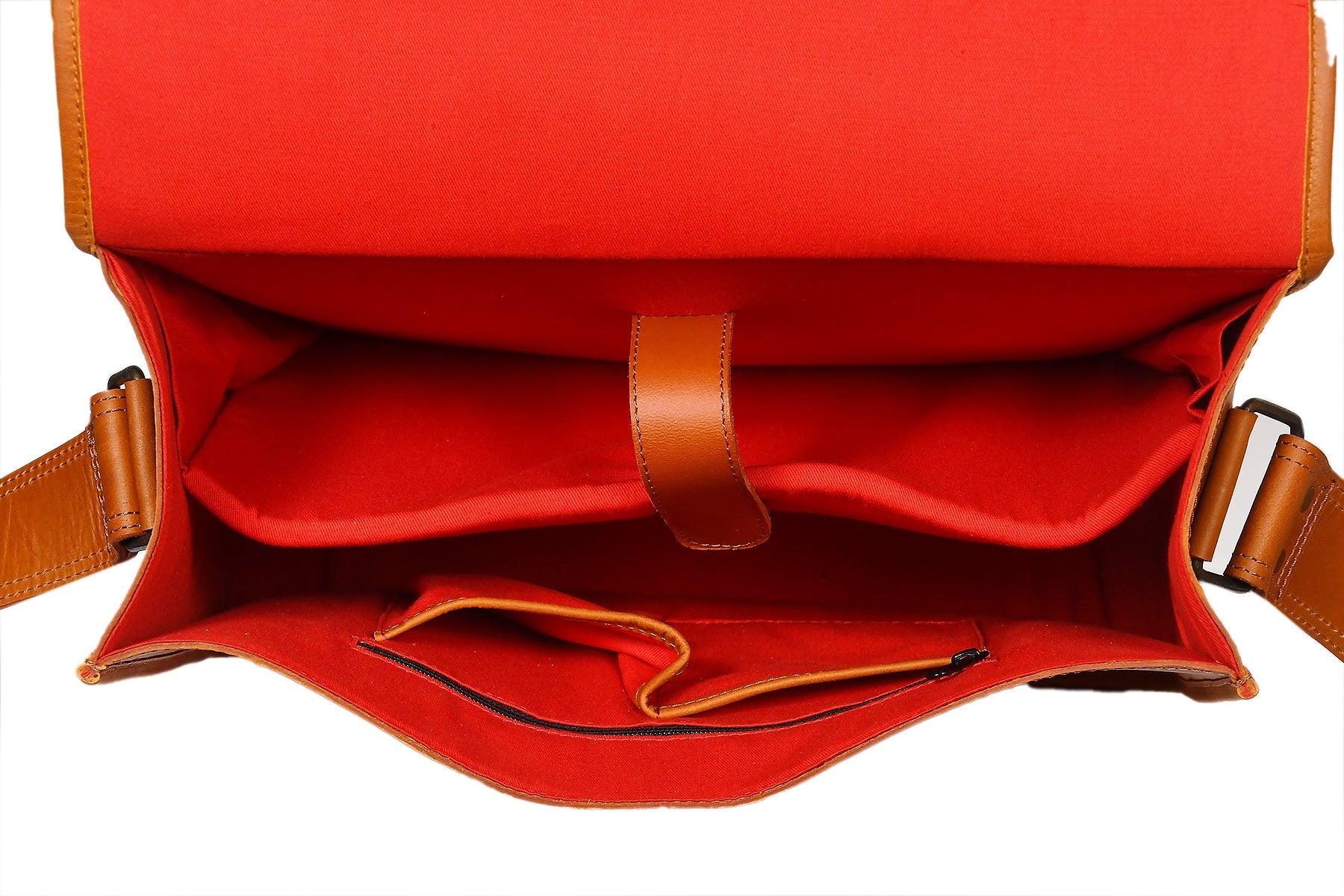  Leather Shoulder Messenger Laptop Bag | Travel Bag For Men - INDIA