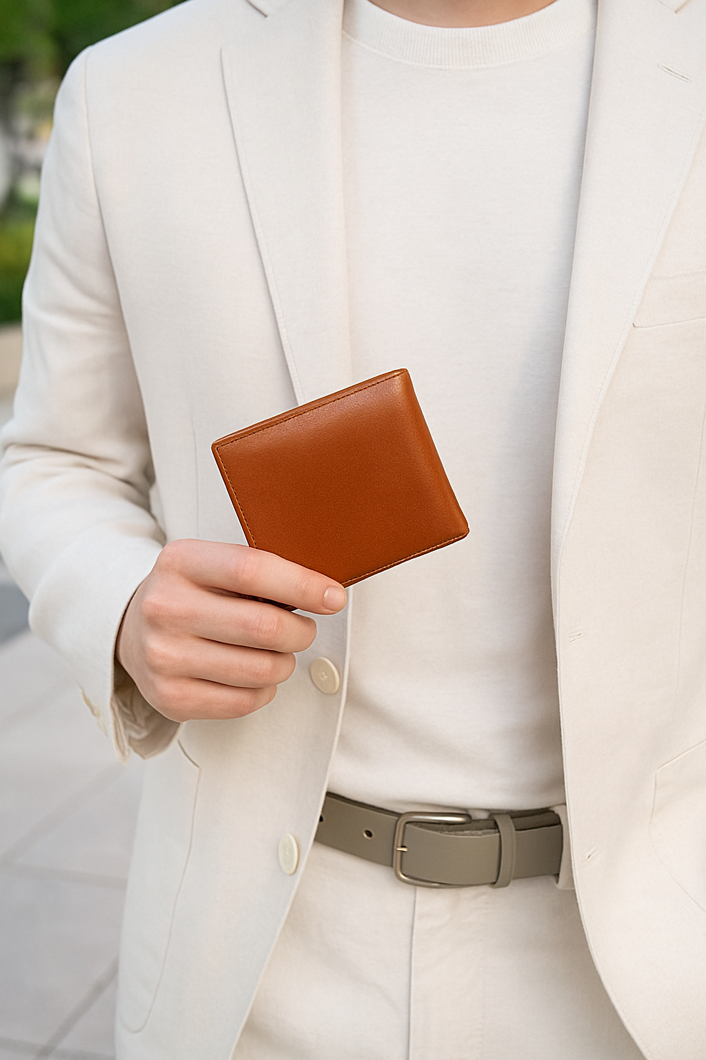 Tan Color Pure Leather Wallet For Men,  Art:- LA-1386