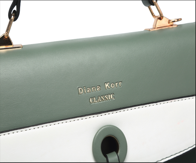 Stylish Synthetic Green & White Bag  Trendy, Durable & Fashionable Handbag, ART:-DK-2008
