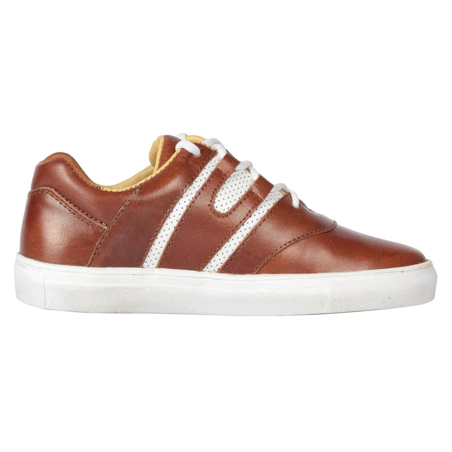 Men’s Brown Leather Casual Sneakers – Low Ankle