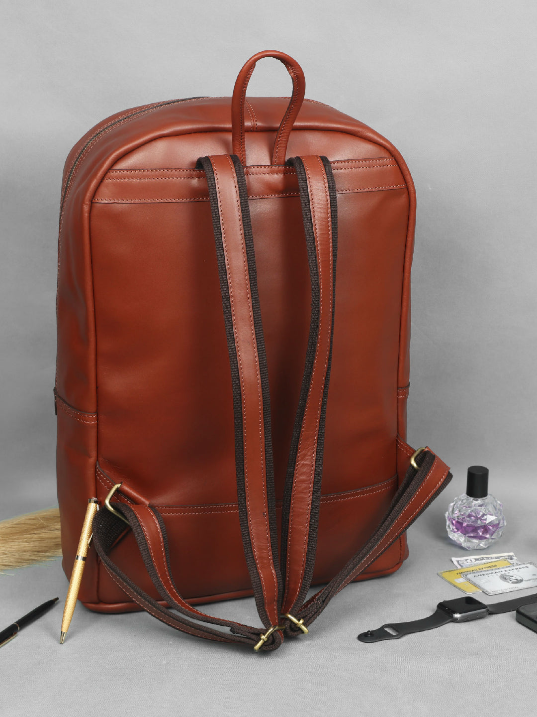 Brown Genuine Leather Backpack |Sleek, Durable and Stylish for Everyday Use