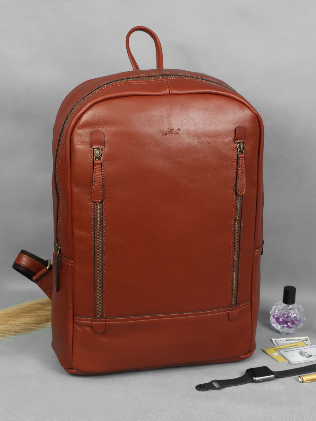 Brown Genuine Leather Backpack |Sleek, Durable and Stylish for Everyday Use