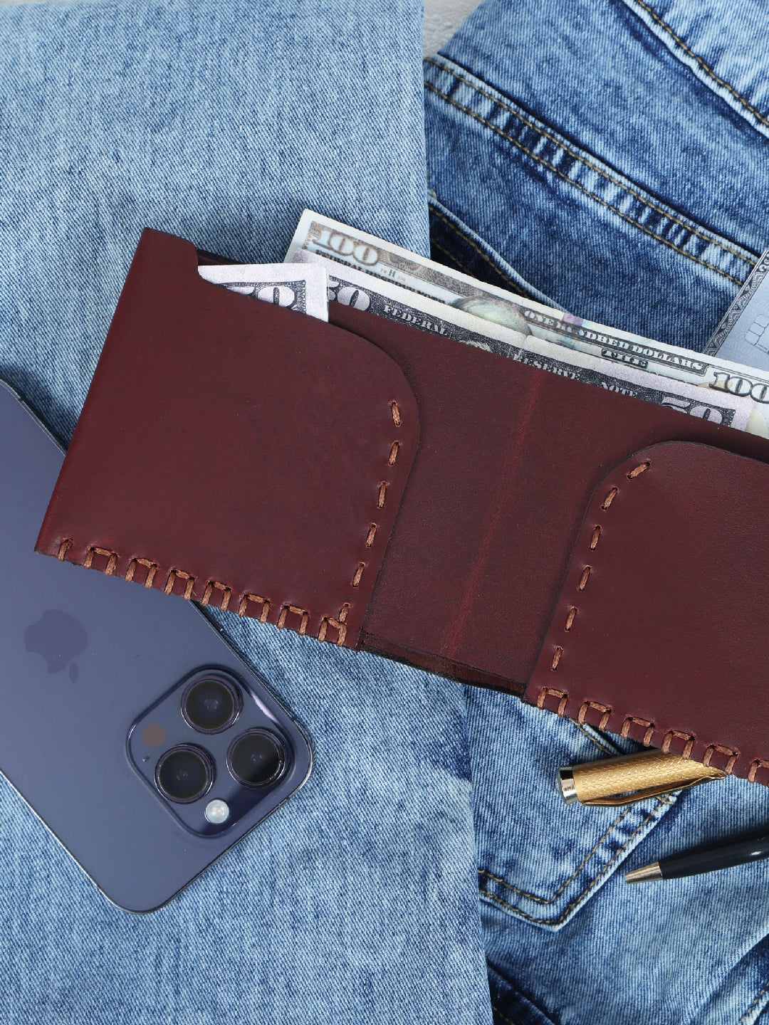 Premium Bi-Fold Leather Wallet for Men – Slim, Stylish | Durable RFID Blocking Wallet