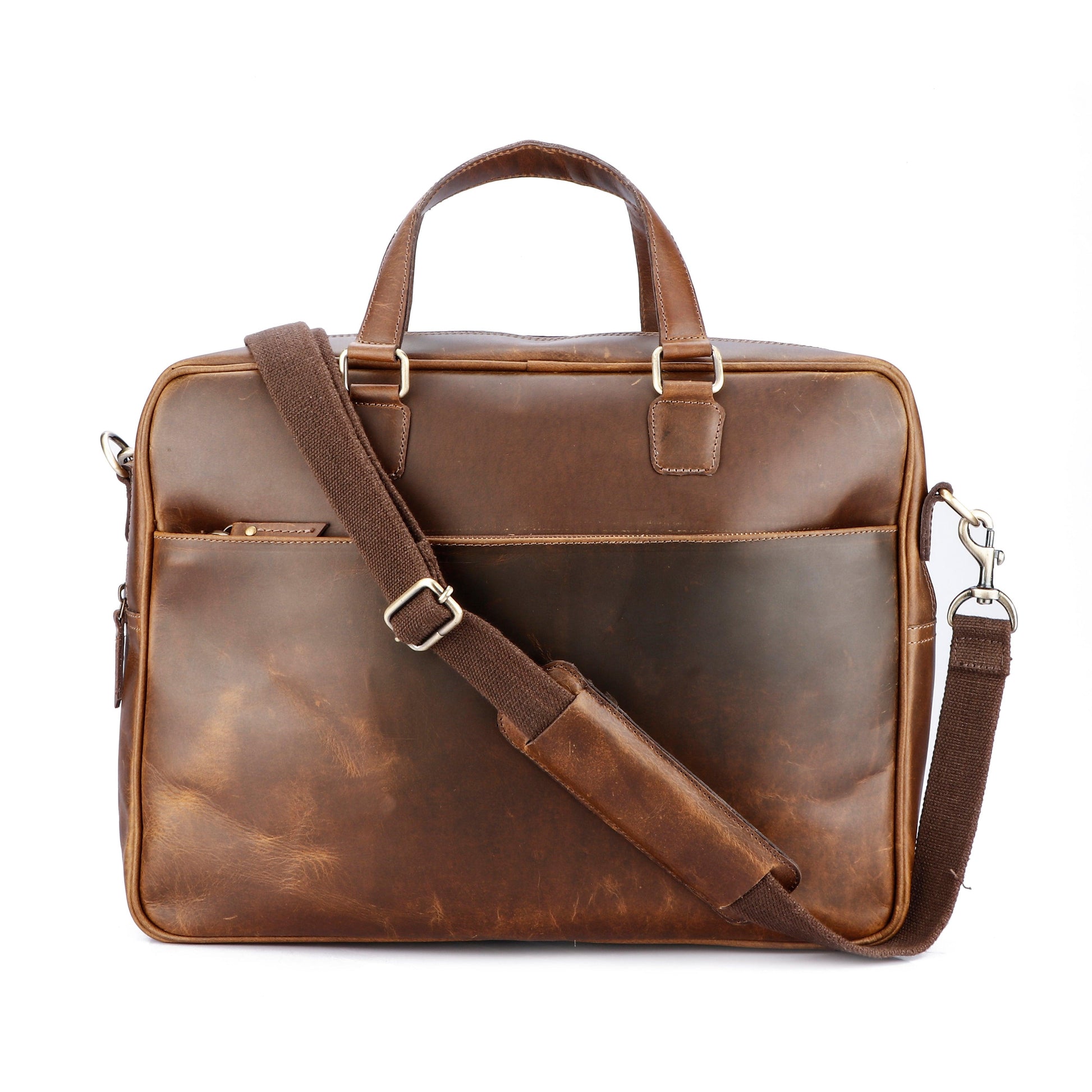  Multi Brown Handmade Messenger Bag (100% Genuine Leather) - INDIA