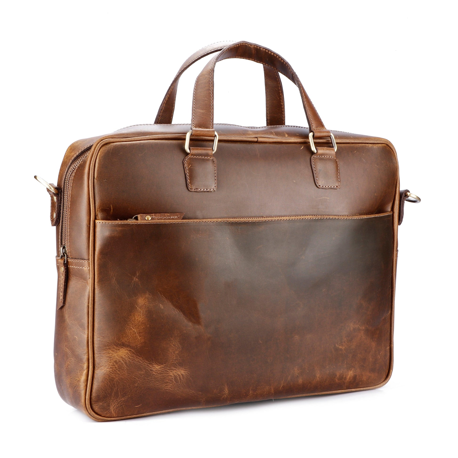  Multi Brown Handmade Messenger Bag (100% Genuine Leather) - INDIA
