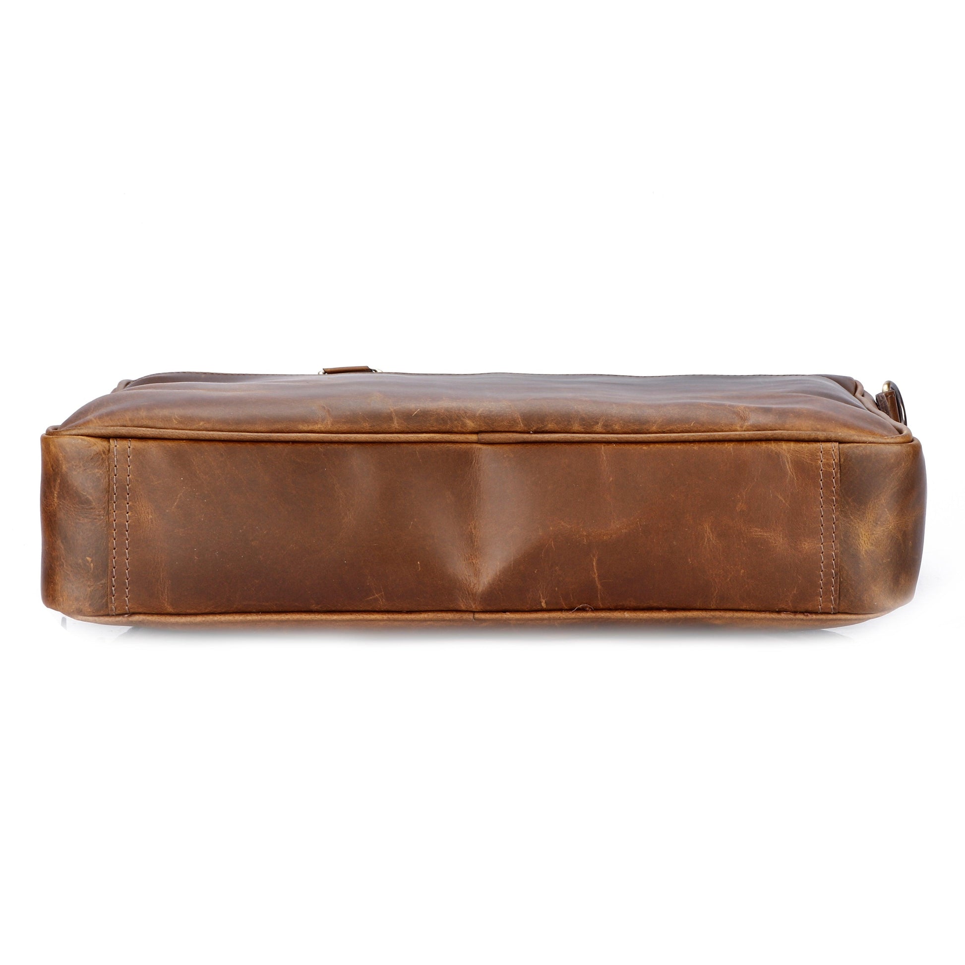  Multi Brown Handmade Messenger Bag (100% Genuine Leather) - INDIA