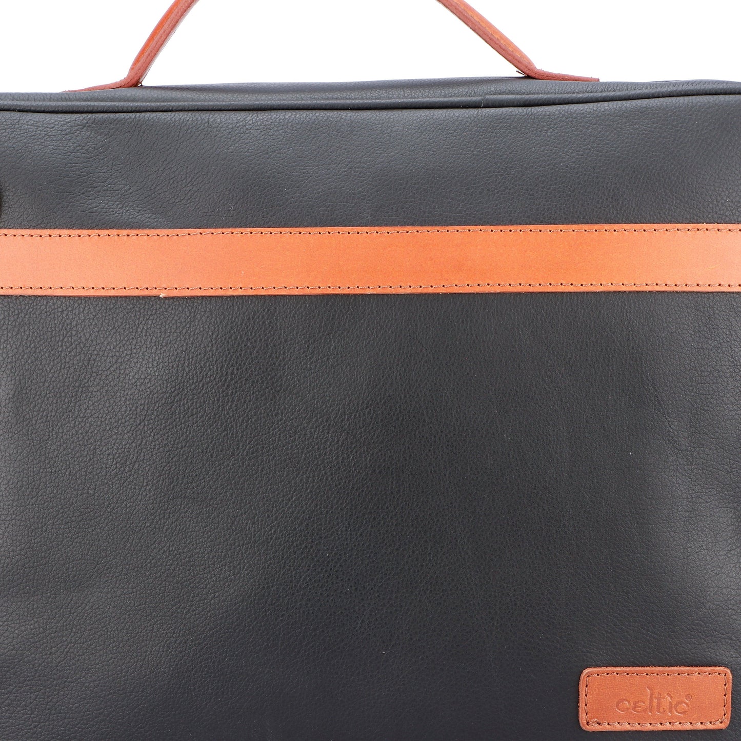  black color pure leather laptop bag for office use with delightful and elegant look - INDIA