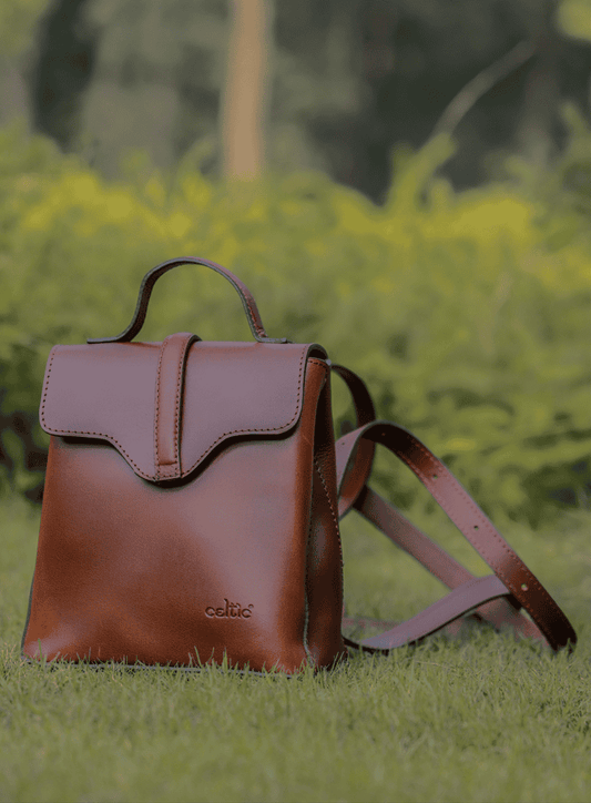 Chic Brown Small Backpack: Elevate Your Style with Fashion and Functionality.  Art: BG-1579