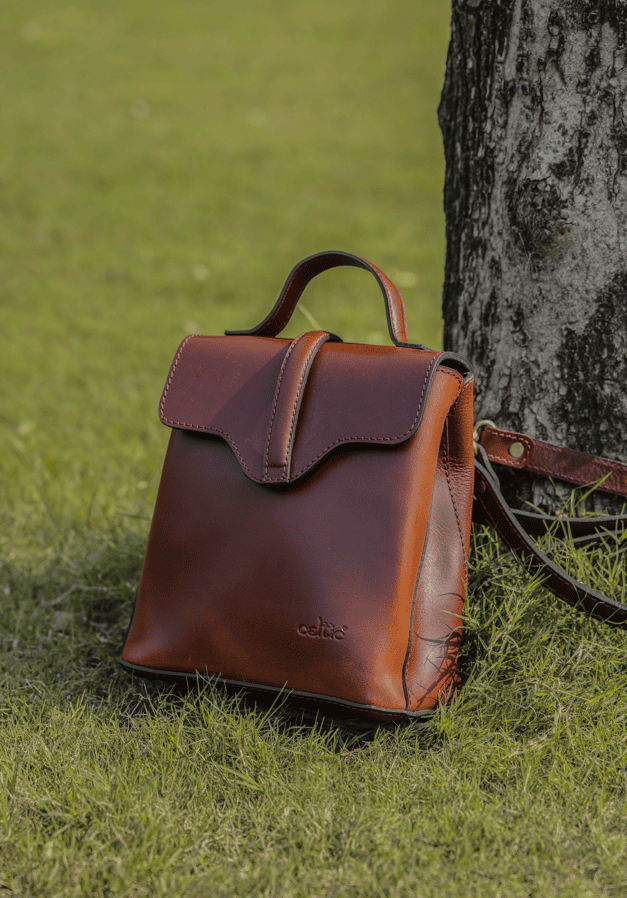 Chic Brown Small Backpack: Elevate Your Style with Fashion and Functionality.  Art: BG-1579