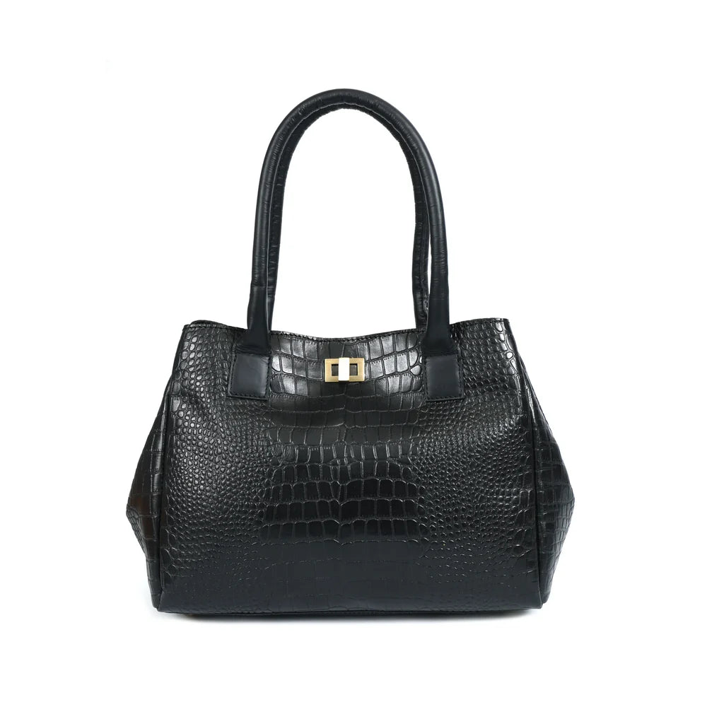 Premium Croc Pattern Leather Women's 4-in-1 Handbag Set (Tote, Shoulder, Sling & clutch)