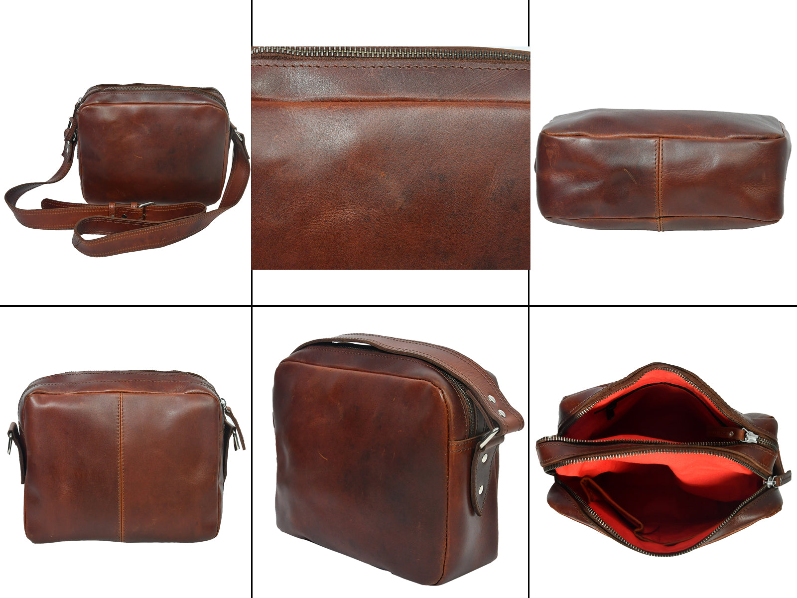  premium Elegant Brown Leather Cross Body - INDIA