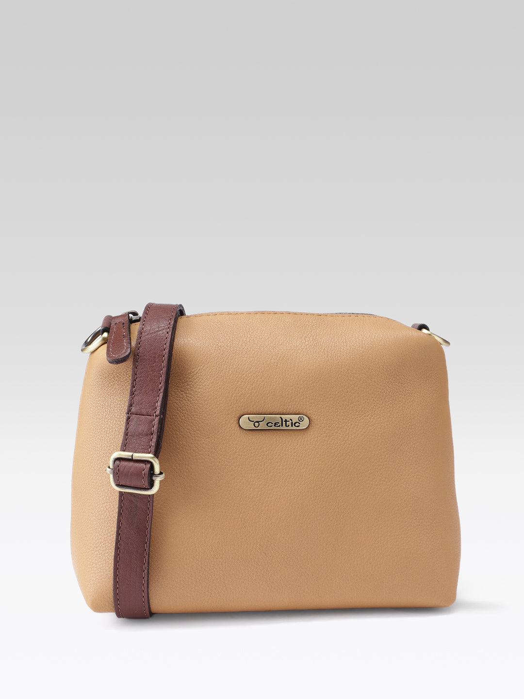 Premium Genuine Tan Leather 3-Piece Handbag Combo with Crossbody & Clutch