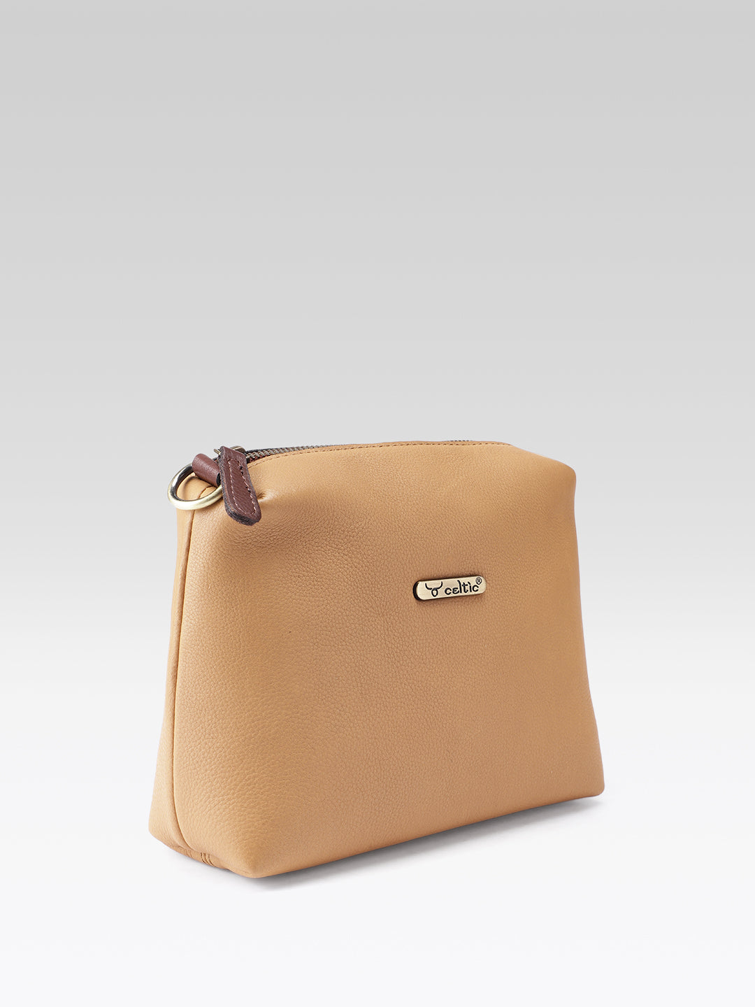 Premium Genuine Tan Leather 3-Piece Handbag Combo with Crossbody & Clutch