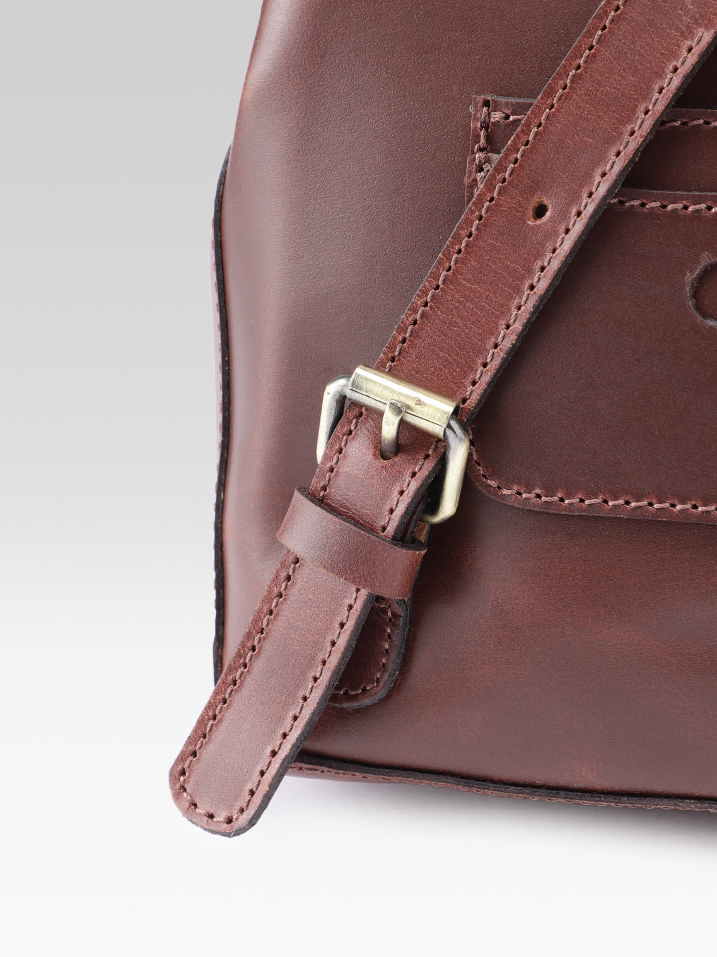 Premium Genuine Leather Mini Backpack for Women with Flap Closure