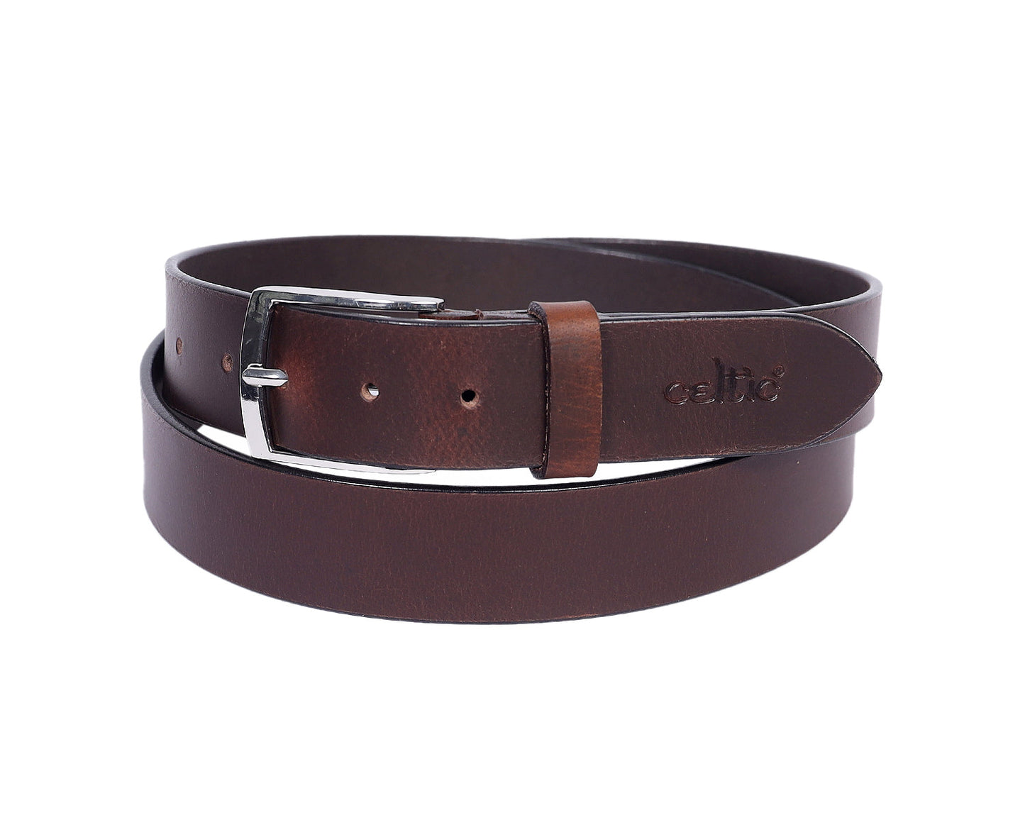 Celtic 35MM Brown Leather Belt - CELTICINDIA