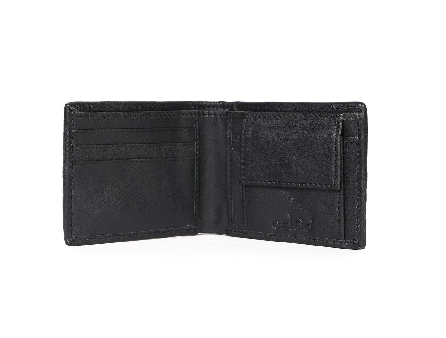 Black Braided Leather Wallet - CELTICINDIA