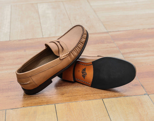 Premium Tan Leather Shoes - CELTICINDIA