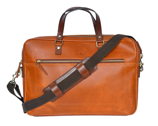 Celtic Premium Premium Leather Laptop Bag For Office And To Carry Your Full Size Laptop anywhere Safely. - CELTICINDIA