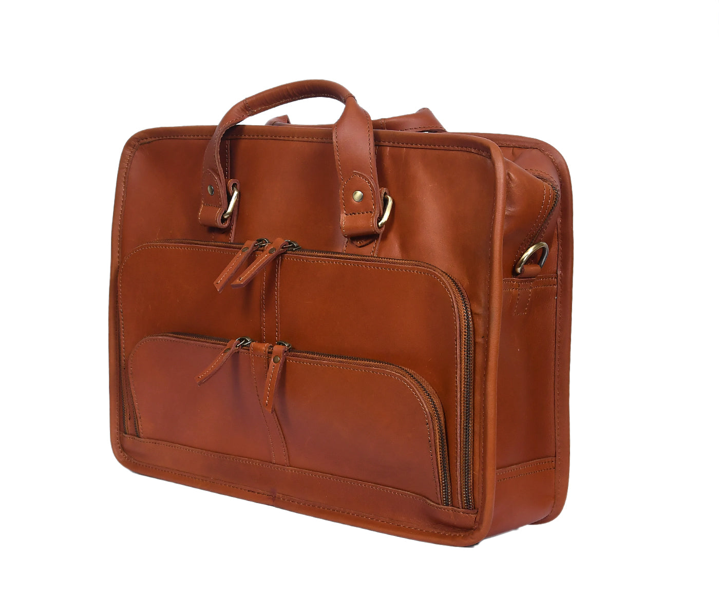 Stylish Tan Messenger Bag with Abundant Storage and Multiple Zip Compartments - CELTICINDIA