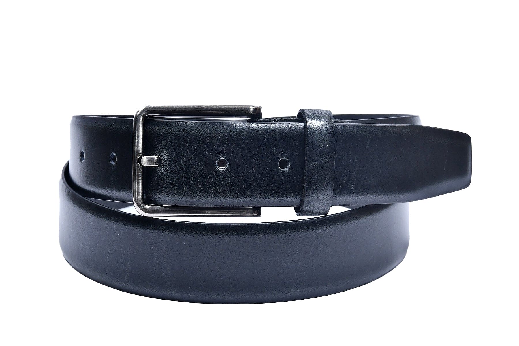 Pure Black Premium Leather Belt - CELTICINDIA